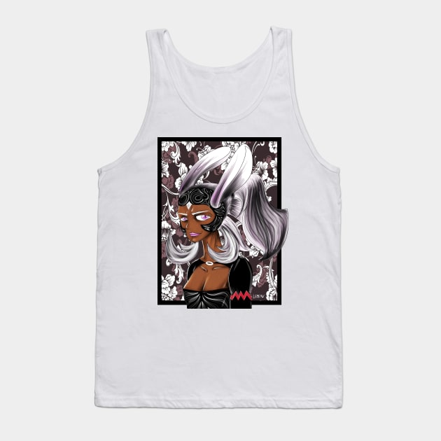 glam fran in bunny magical cosplay art in ecopop floral design Tank Top by jorge_lebeau